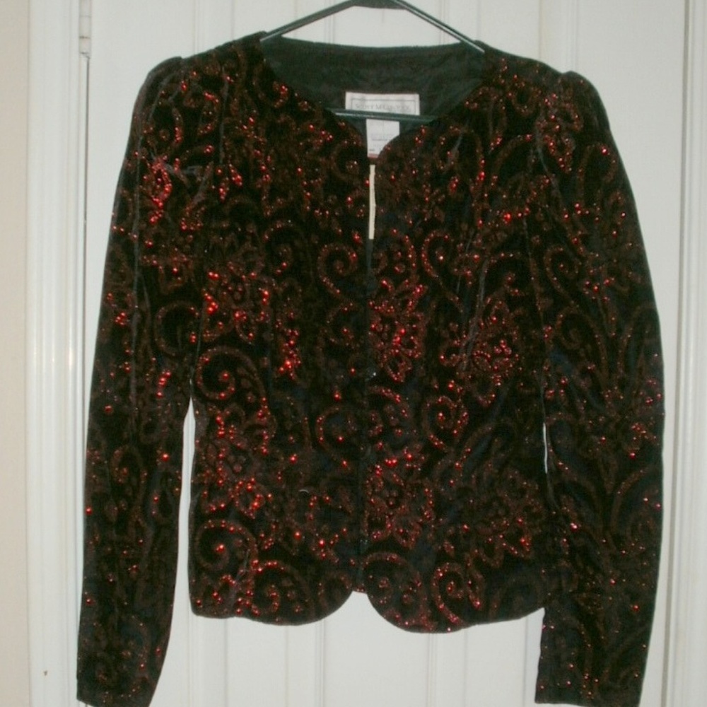 NEW Vtg 80's SCOTT McCLINTOCK  sz 8 Velvet Top